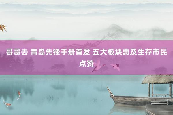 哥哥去 青岛先锋手册首发 五大板块惠及生存市民点赞
