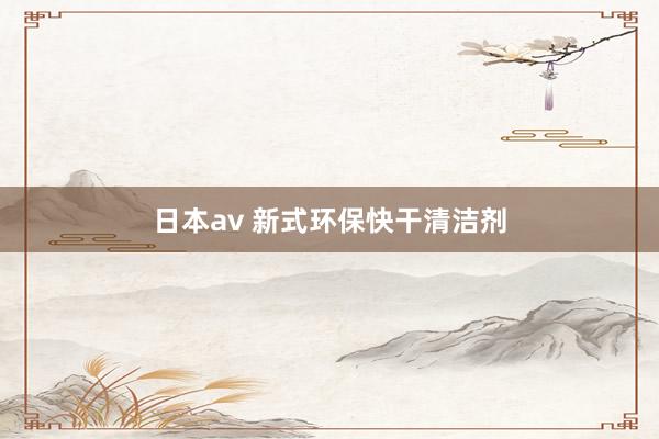 日本av 新式环保快干清洁剂