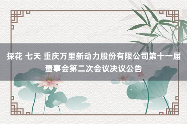 探花 七天 重庆万里新动力股份有限公司第十一届董事会第二次会议决议公告