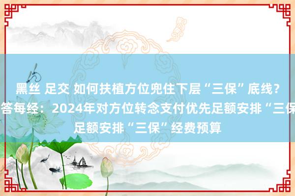 黑丝 足交 如何扶植方位兜住下层“三保”底线？财政部部长答每经：2024年对方位转念支付优先足额安排“三保”经费预算